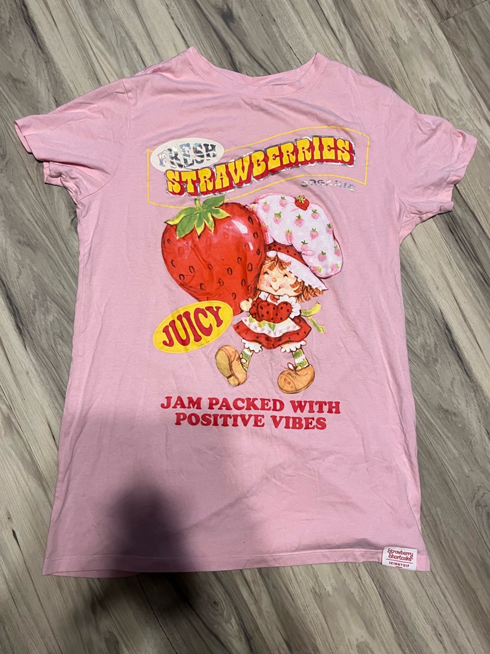 Strawberry Shortcake X Skinnydip Oversized Pastel Pink Graphic Tee